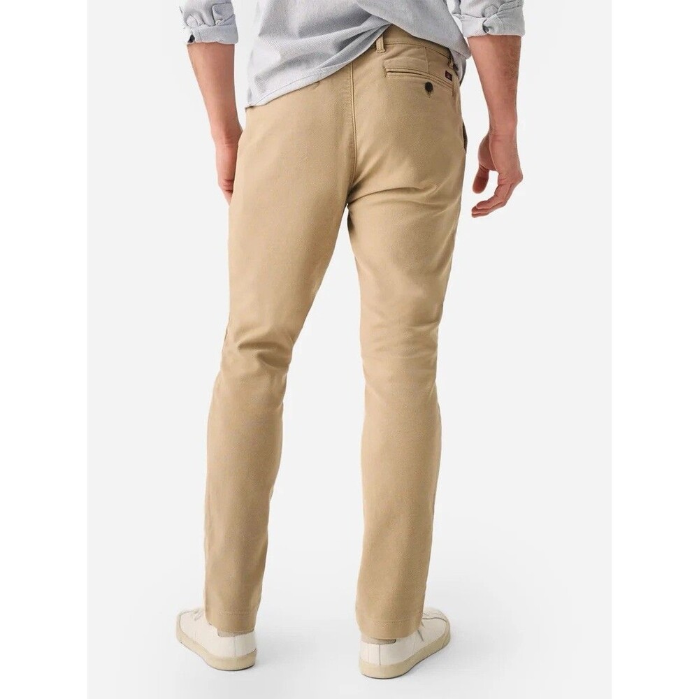 Faherty Stretch Terry Chino Pants Mens 35x32 Desert Khaki Slim Tapered Comfort